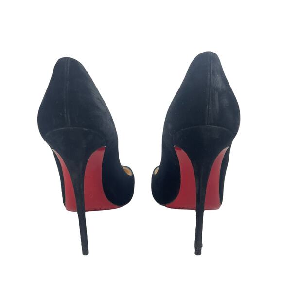 Christian Louboutin So Kate 120 Suede Pointed Toe Pumps Black Size 38 - Picture 9 of 13